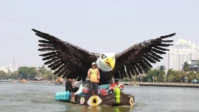 Perahu dari Sampah Festival CiLung Diusulkan Tetap Dipakai untuk Edukasi